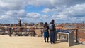 The new viewing platform of Clifford`s Tower in York, Northern England