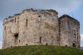 Clifford`s Tower, built at the top of a mound by William the Conqueror. Site of Jewish suicide and massacre of Jews by a mob.