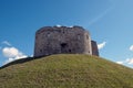 Cliffords Tower, part of York Castle, England Royalty Free Stock Photo