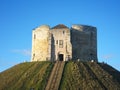 Cliffords tower in York, England. Royalty Free Stock Photo