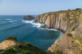 Cliffs in the Algarve West Coast Royalty Free Stock Photo