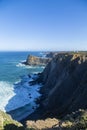 Cliffs in the Algarve West Coast Royalty Free Stock Photo