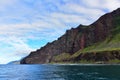 Cliffs along Na Pali Coast of Kauai Island Royalty Free Stock Photo