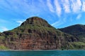 Cliffs along Na Pali Coast of Kauai Island Royalty Free Stock Photo