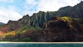 Cliffs along Na Pali Coast of Kauai Island Royalty Free Stock Photo