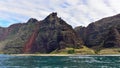 Cliffs along Na Pali Coast of Kauai Island Royalty Free Stock Photo