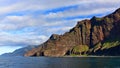 Cliffs along Na Pali Coast of Kauai Island Royalty Free Stock Photo