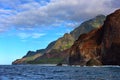 Cliffs along Na Pali Coast of Kauai Island Royalty Free Stock Photo