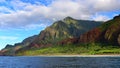 Cliffs along Na Pali Coast of Kauai Island Royalty Free Stock Photo