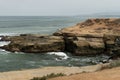 Cliffs and archs at Sunset Cliffs near Sea Cave Royalty Free Stock Photo