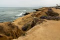 Cliffs and archs at Sunset Cliffs near Sea Cave Royalty Free Stock Photo