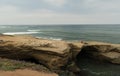 Cliffs and archs at Sunset Cliffs near Sea Cave Royalty Free Stock Photo