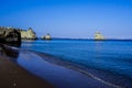 Cliffs and Atlantic ocean in Lagos, Portugal Royalty Free Stock Photo