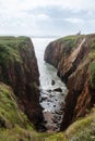 Cliffs of Aviles beach landscape, Asturias, Spain