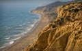 Cliffs and Beach at Sunset Royalty Free Stock Photo