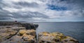 Cliffs of Burren panorama Royalty Free Stock Photo
