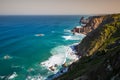 The cliffs of Cabo da Roca, Portugal. The westernmost point of E