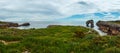 Villahormes Cliffs and canyon, Spain. Royalty Free Stock Photo