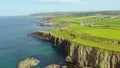Cliffs on the Antrim coast and Atlantic Ocean, Northern Ireland