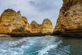 Cliffs on the coast of Lagos in southern Portugal