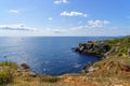 Cliffs on the coast of Yailata site Royalty Free Stock Photo