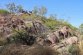 cliffs at edith falls at the nitmiluk national park - north australia Royalty Free Stock Photo