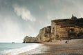 Cliffs in Etretat, Normandie, France.