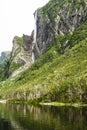 Cliffs and Falls above Western Brook Pond