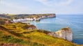 Cliffs of Flamborough over North Sea. Royalty Free Stock Photo