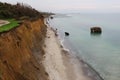 Cliffs formed by the sea along the Hohe Ufer, Wustrow, Germany Royalty Free Stock Photo