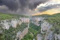 Cliffs at Foz de Arbayun, nature reserve in Navarra, Spain Royalty Free Stock Photo