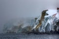 cliffs, glaciers and snowfields Rudolf island Royalty Free Stock Photo