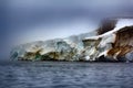 cliffs, glaciers and snowfields Rudolf island Royalty Free Stock Photo