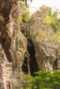 Cliffs in the height of Phnom Sampeau Royalty Free Stock Photo