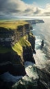Breathtaking Cliffs Of Moher: A Grandiose Green Landscape With Ocean Views