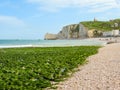 Cliffs La Falaise d'Amont in Etretat, France Royalty Free Stock Photo