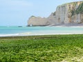 Cliffs La Falaise d'Amont in Etretat, France Royalty Free Stock Photo