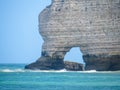 Cliffs La Falaise d'Amont in Etretat, France Royalty Free Stock Photo