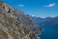 Cliffs at the Lago di Garda near Limone, Italy Royalty Free Stock Photo