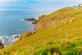 Cliffs of Lands End in Cornwall Royalty Free Stock Photo