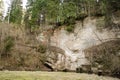 Cliffs by the Loja River, Mujani, Latvia Royalty Free Stock Photo