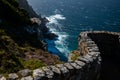 Cliffs lookout point near the lighthouse at Cape Point in Cape of Good Hope Nature Reserve in Cape Town, South Africa Royalty Free Stock Photo