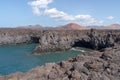 Cliffs in Los Hervideros, Lanzarote, Canary Island, Spain Royalty Free Stock Photo