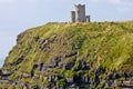 Cliffs of Moher, view with O`Brien`s Tower, county Clare, Ireland Royalty Free Stock Photo