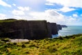 Cliffs of Moher Doolin Ireland Irish famous sightseeing cliff atlantiv ocean hiking scenic coastline