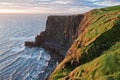 Cliffs of Moher in golden light