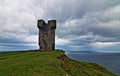 Cliffs of Moher at Hags Head under brooding skies Royalty Free Stock Photo