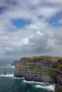 At the cliffs of Moher Ireland. The Cliffs of Moher are one of Ireland\'s most iconic natural attractions. Royalty Free Stock Photo