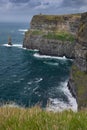 At the cliffs of Moher Ireland. The Cliffs of Moher are one of Ireland\'s most iconic natural attractions. Royalty Free Stock Photo