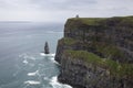 Cliffs of Moher - O Briens Tower castle at sunset in Co. Clare Ireland Europe Royalty Free Stock Photo